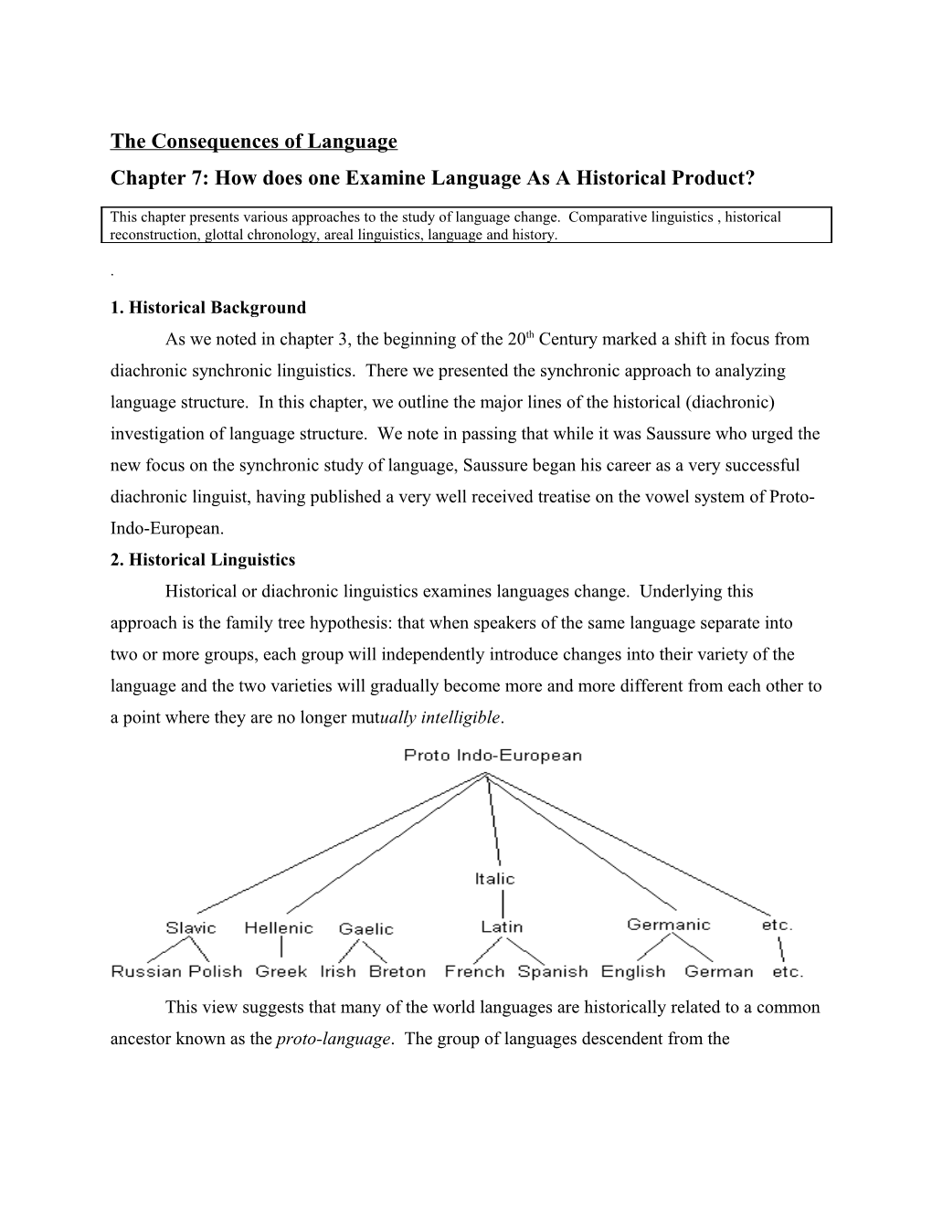 The Consequences of Language