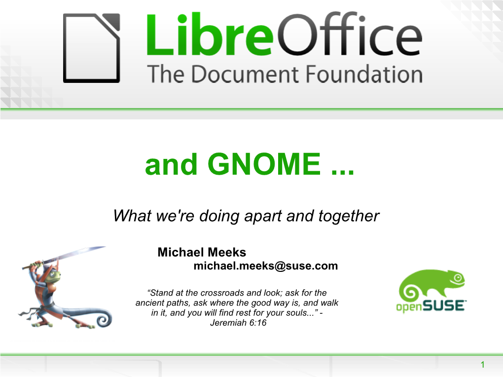 The Document Foundation and Libreoffice Presentation Template