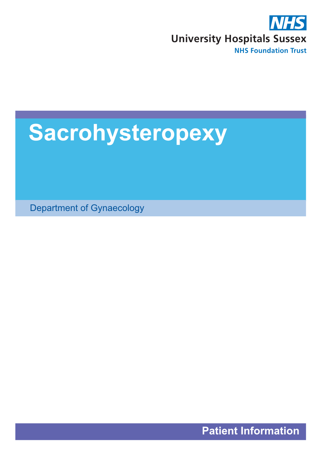 Sacrohysteropexy