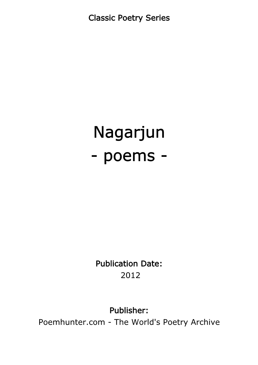 Nagarjun - Poems