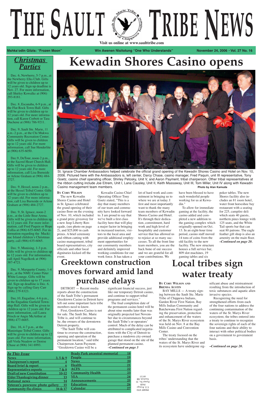 Kewadin Shores Casino Opens Dec