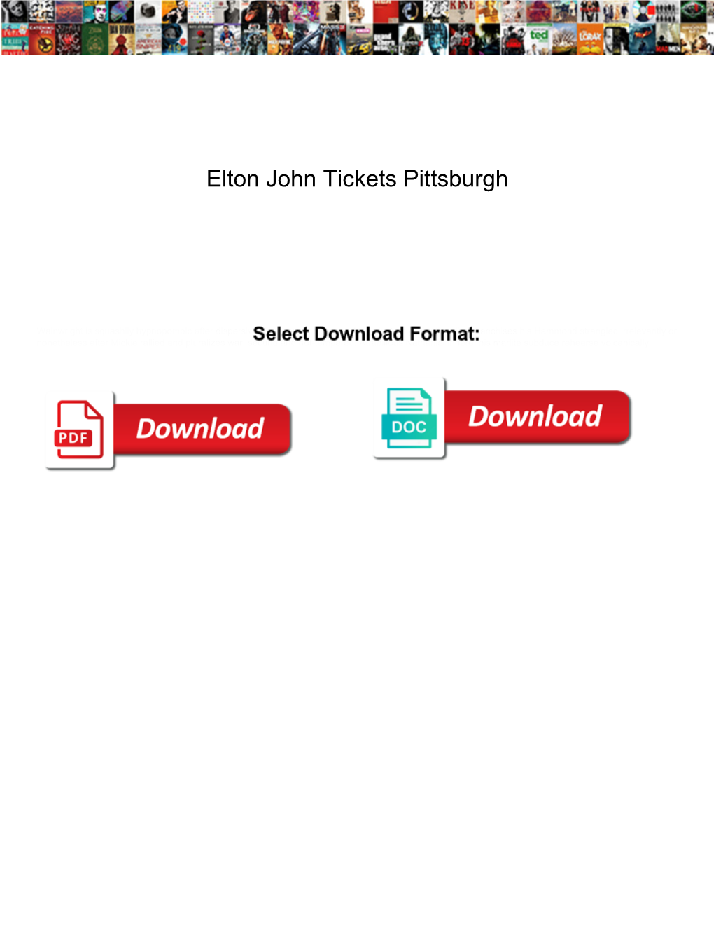 Elton John Tickets Pittsburgh
