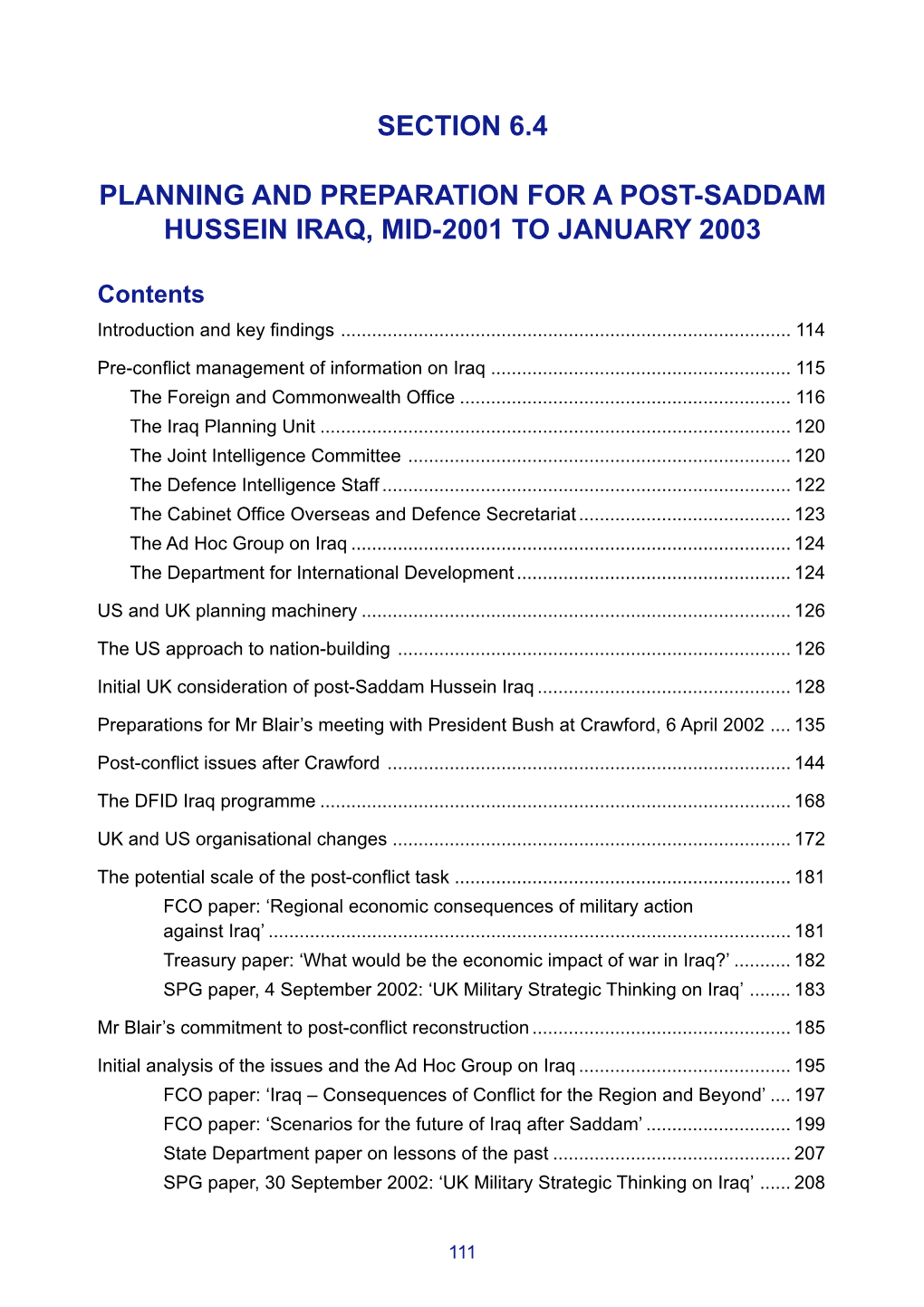 Section 6.4 Planning and Preparation for a Post