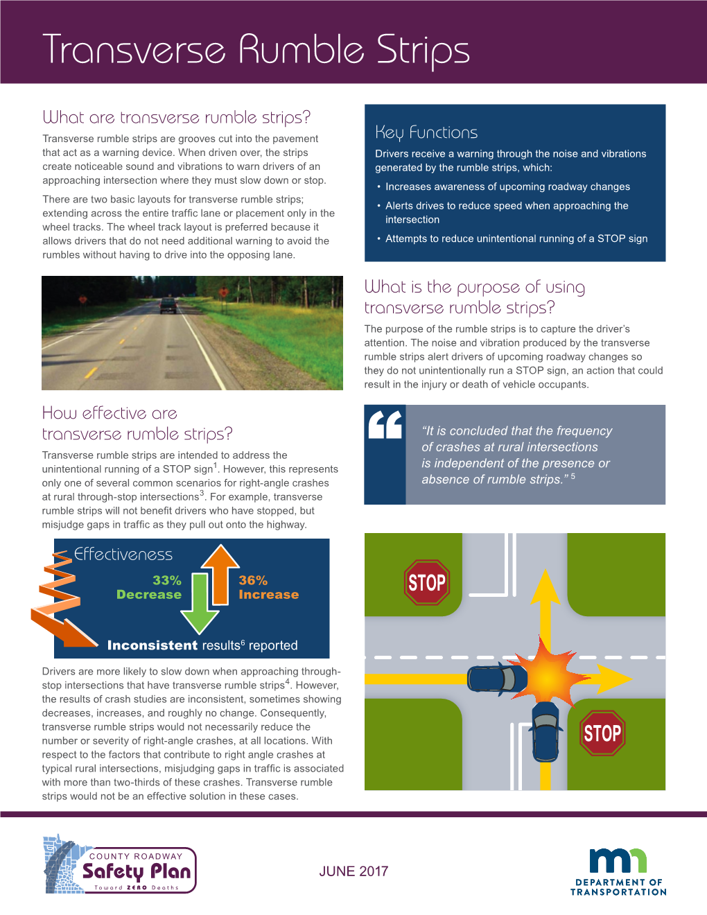 Transverse Rumble Strips