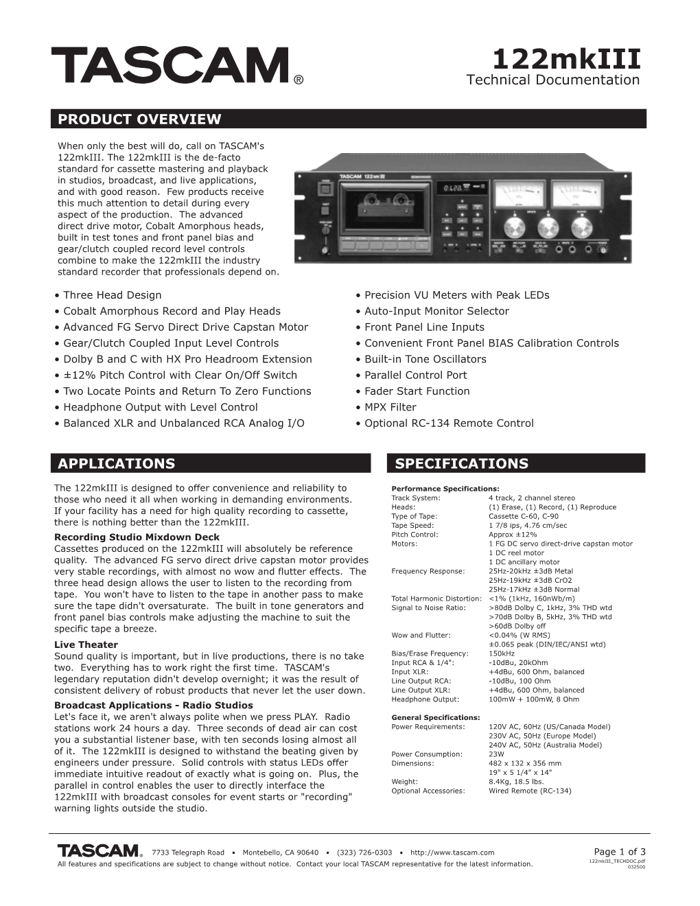 Tascam 122 Mk II