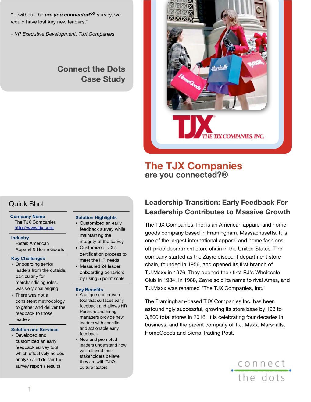 The TJX Companies Are You Connected?®