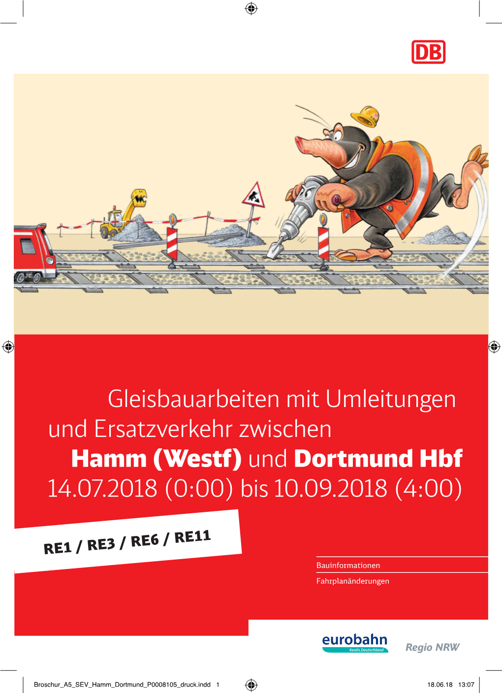 Westf) Und Dortmund Hbf 14.07.2018 (0:00) Bis 10.09.2018 (4:00