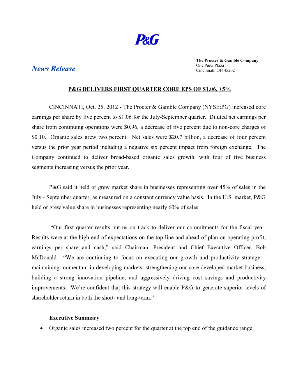 Press Release