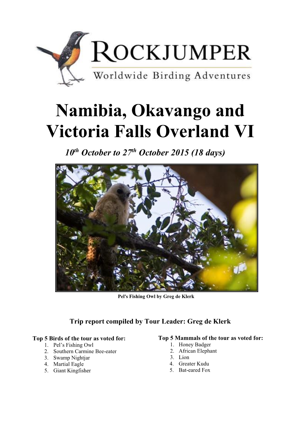 Namibia, Okavango and Victoria Falls Overland VI