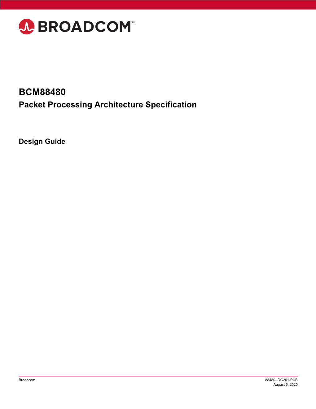 BCM88480 Packet Processing Architecture Specification