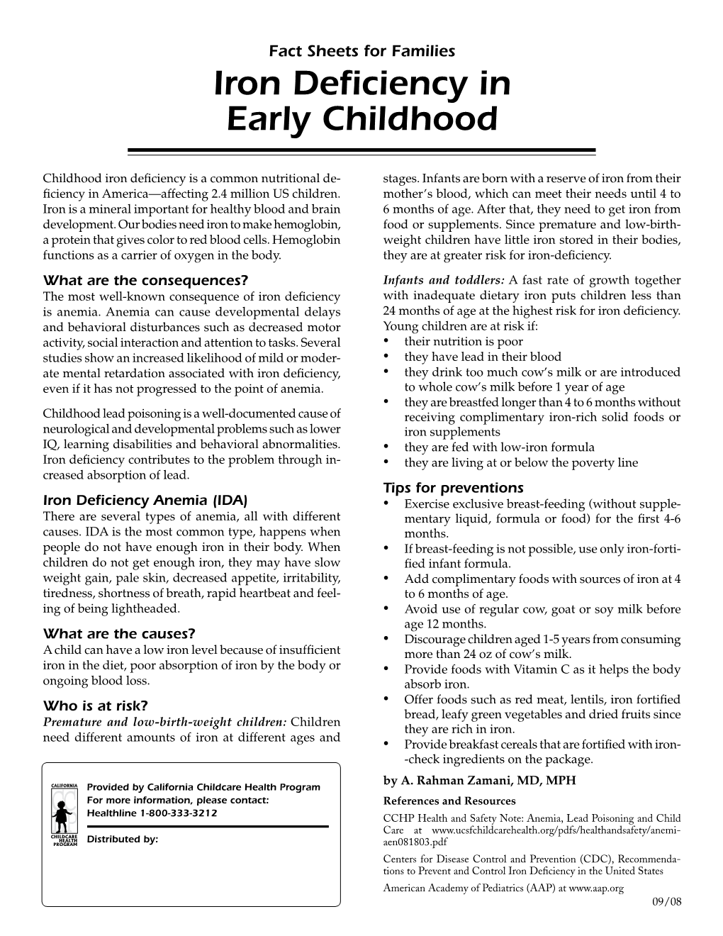 Iron Deficiency in Early Childhood