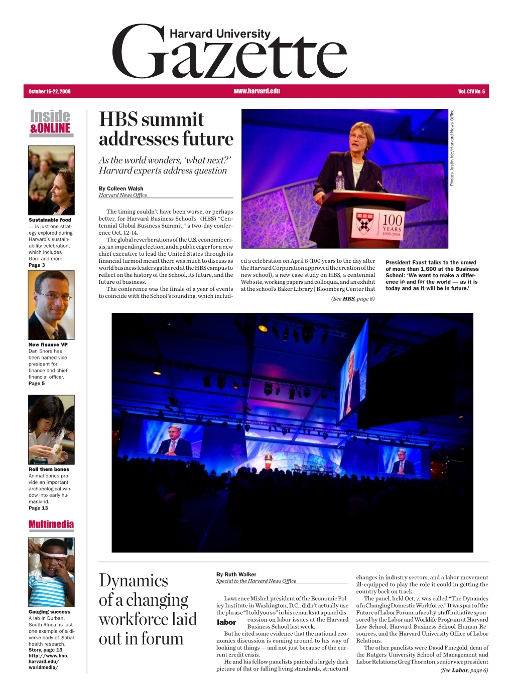 HBS Summit Addresses Future