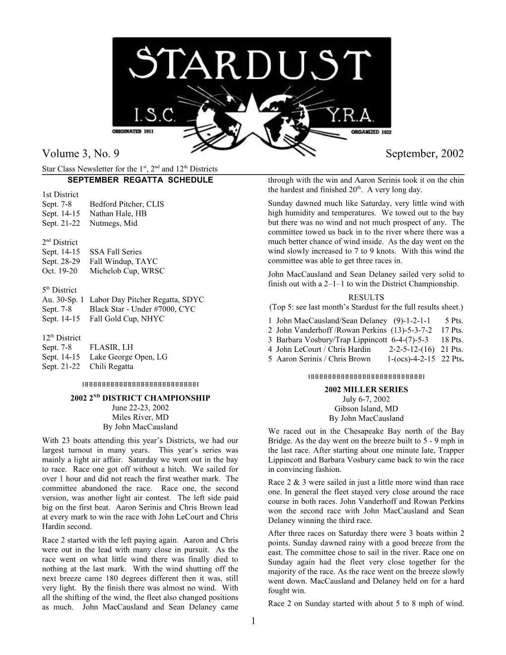 Local Star Class Newsletter s2