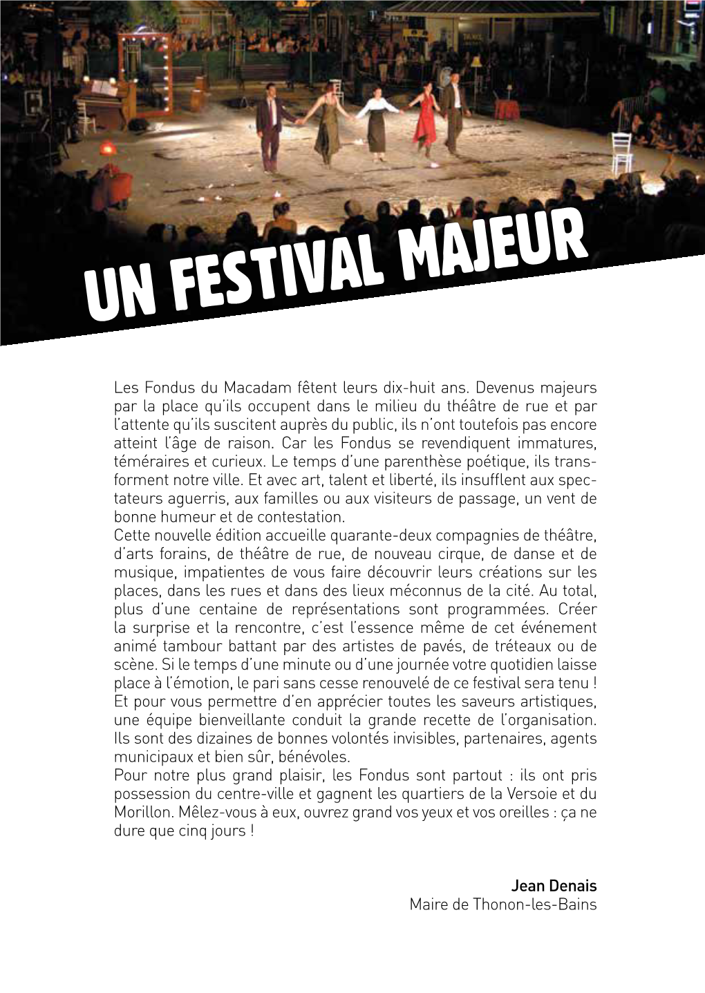 Un Festival Majeur