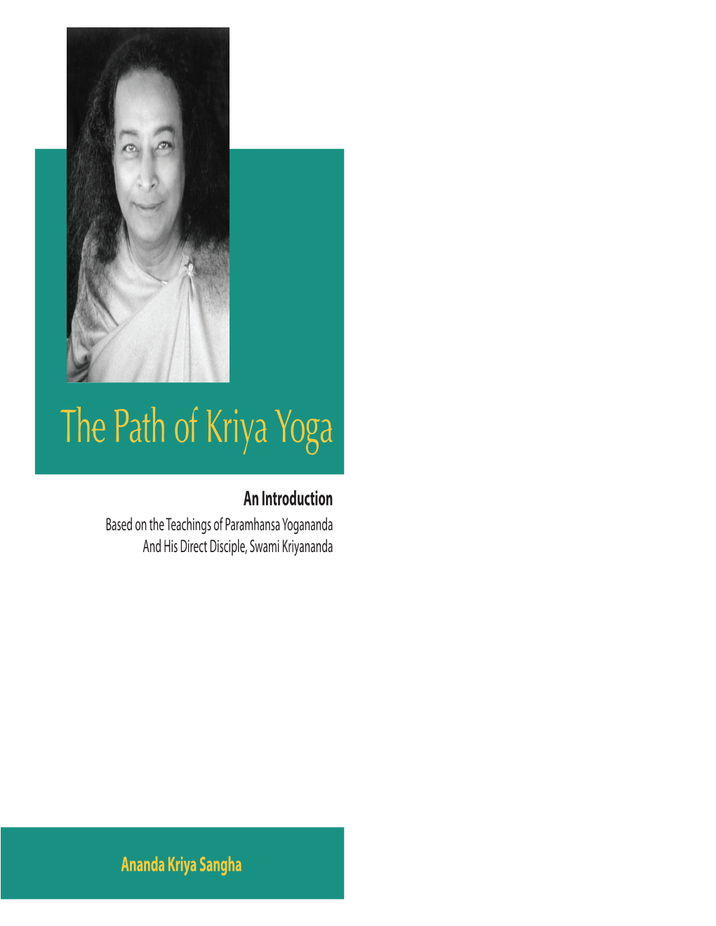 The Path of Kriya Yoga