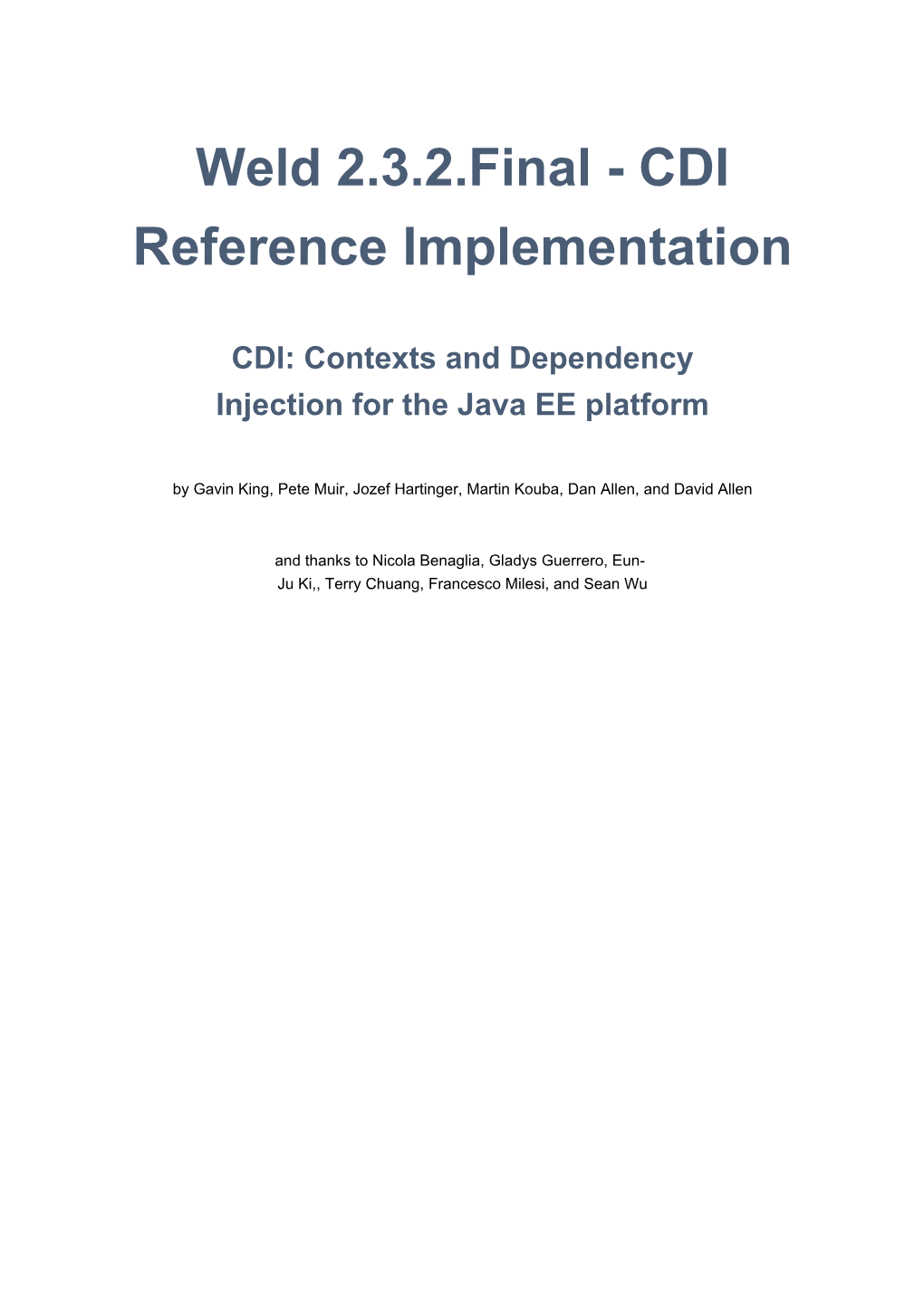 Weld 2.3.2.Final - CDI Reference Implementation