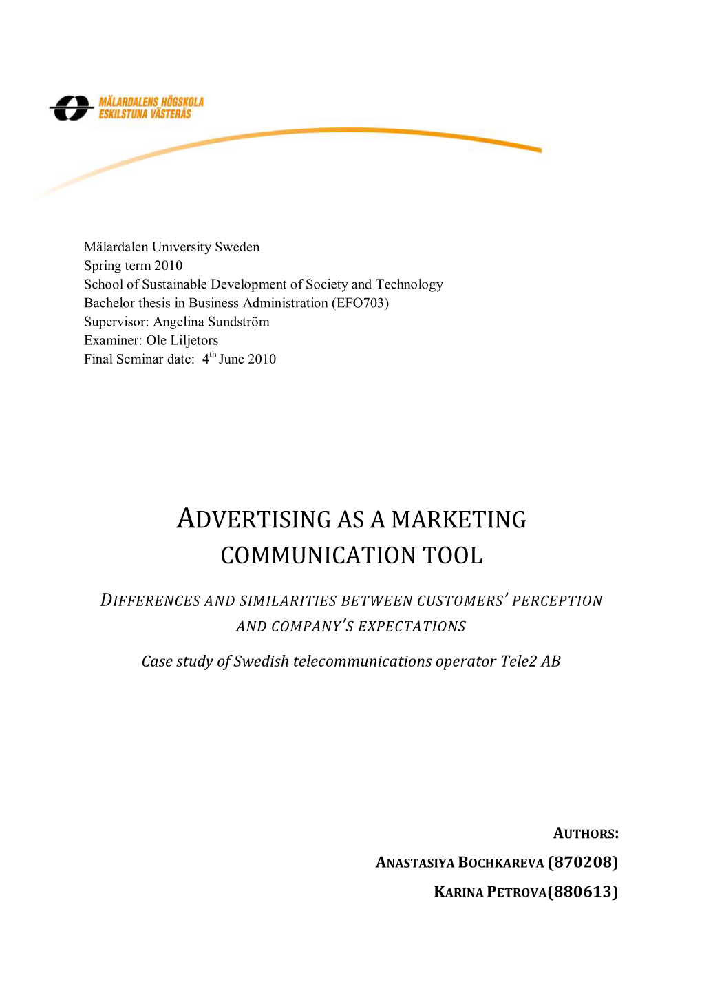 Advertising As a Marketing Communication Tool