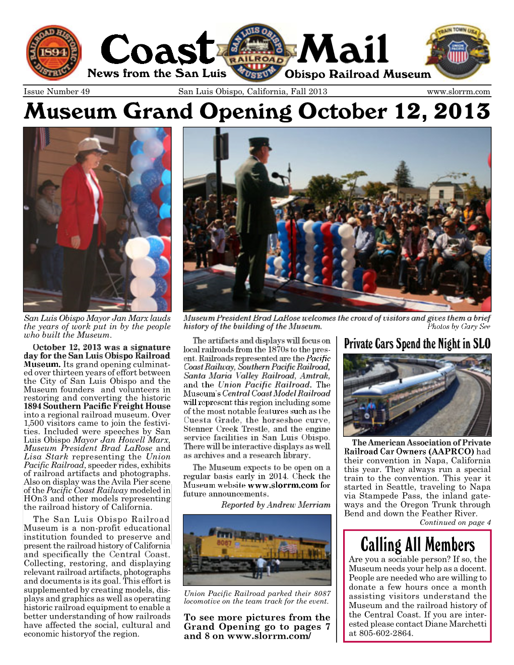 Museum Grand Opening October 12, 2013