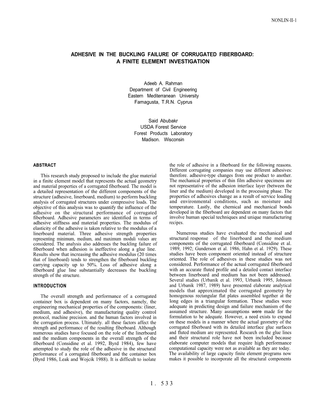 Adhesive in the Buckling Failure of Corrugated Fiberboard: a Finite Element Investigation