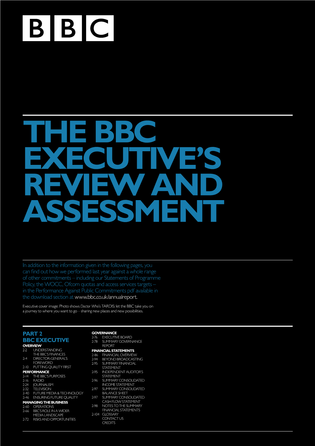 The BBC Executive's Review and Assessment 2009-10