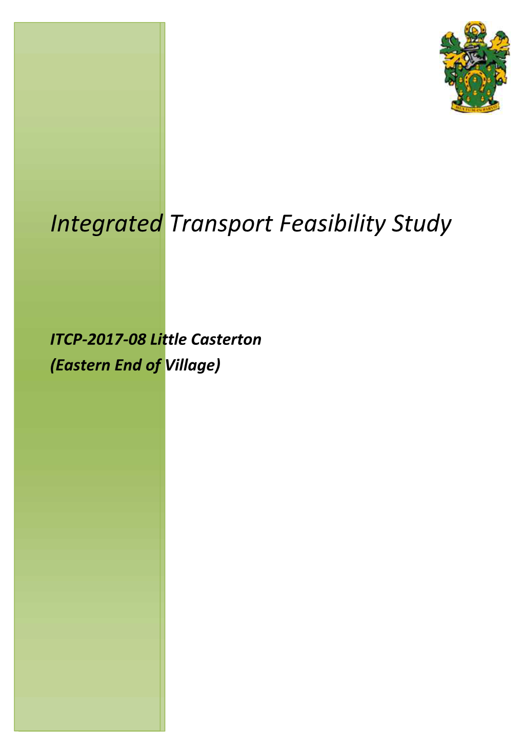 Integrated Transport Feasibility Study