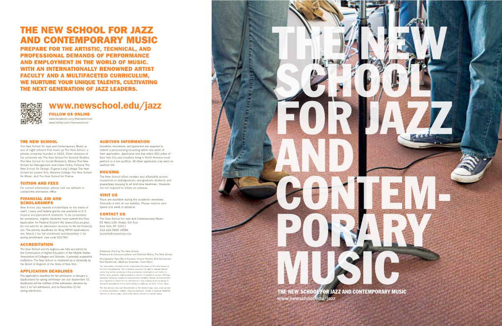 The New School for Jazz and Contem- Porary Music