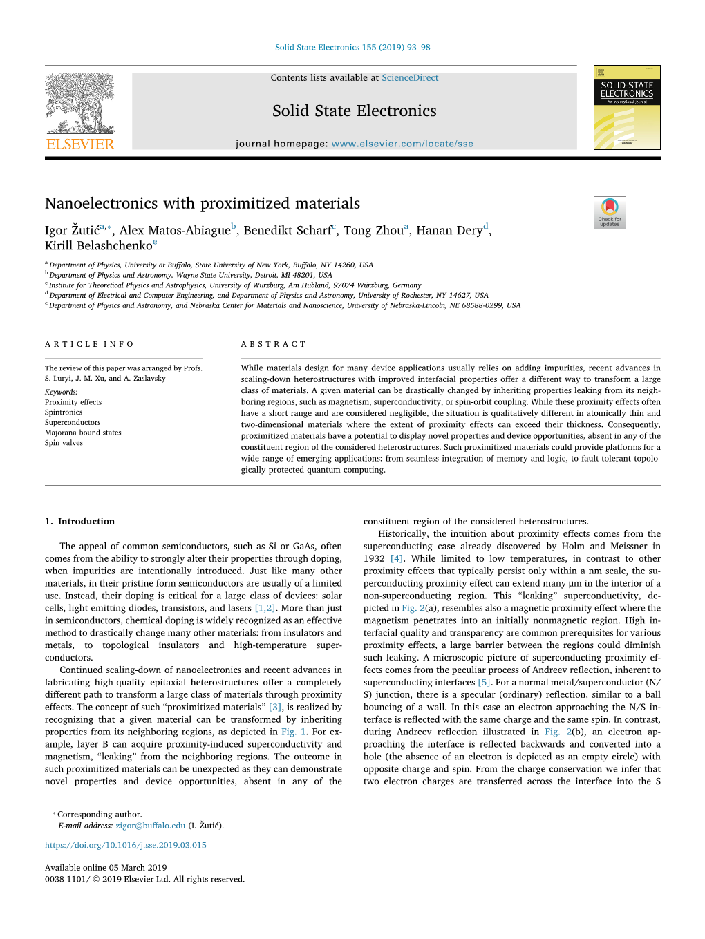 Nanoelectronics with Proximitized Materials