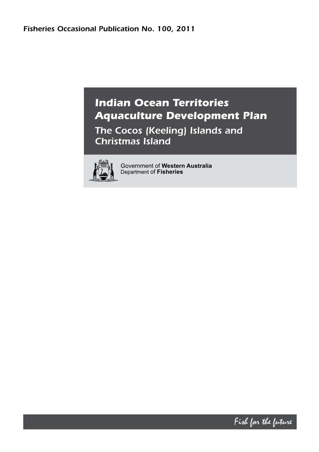 Indian Ocean Territories Aquaculture Development Plan