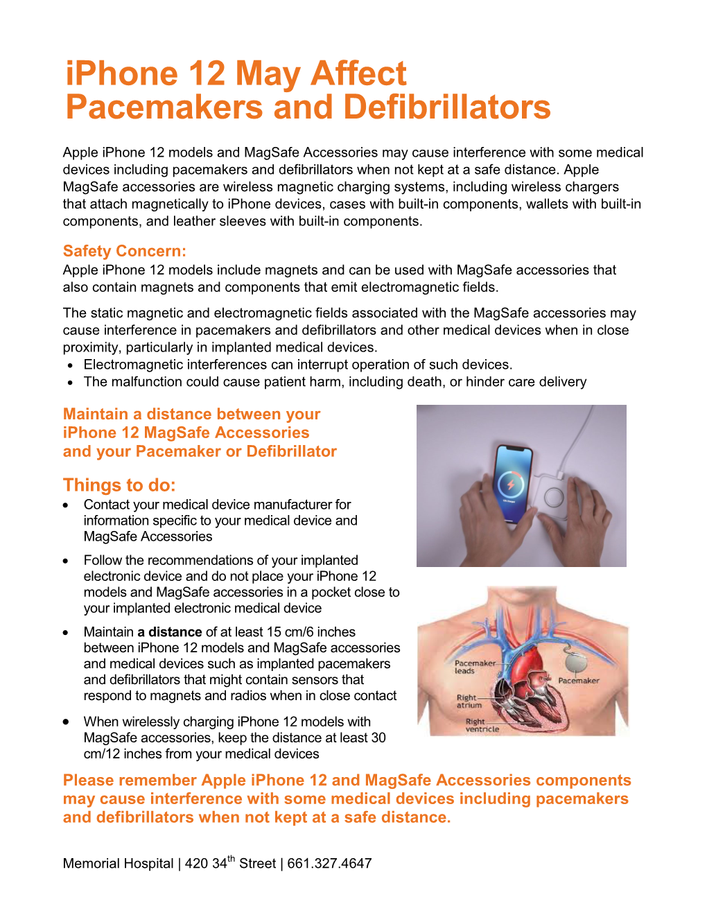 Iphone 12 May Affect Pacemakers and Defibrillators