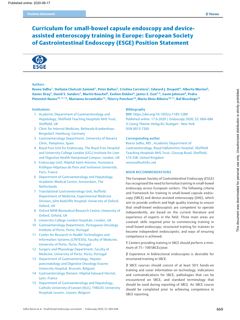 Curriculum for Small-Bowel Capsule