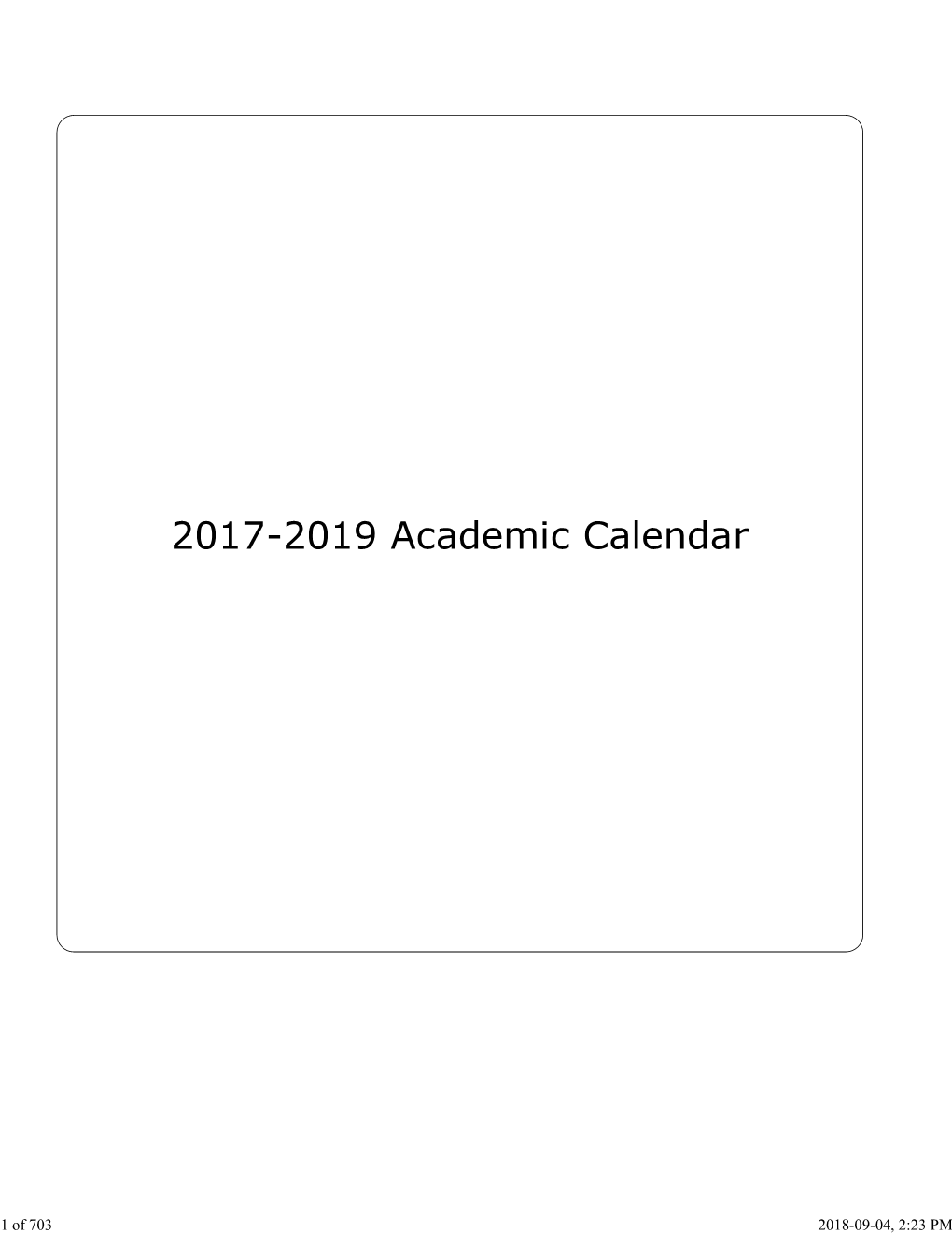 2017-2019 Academic Calendar