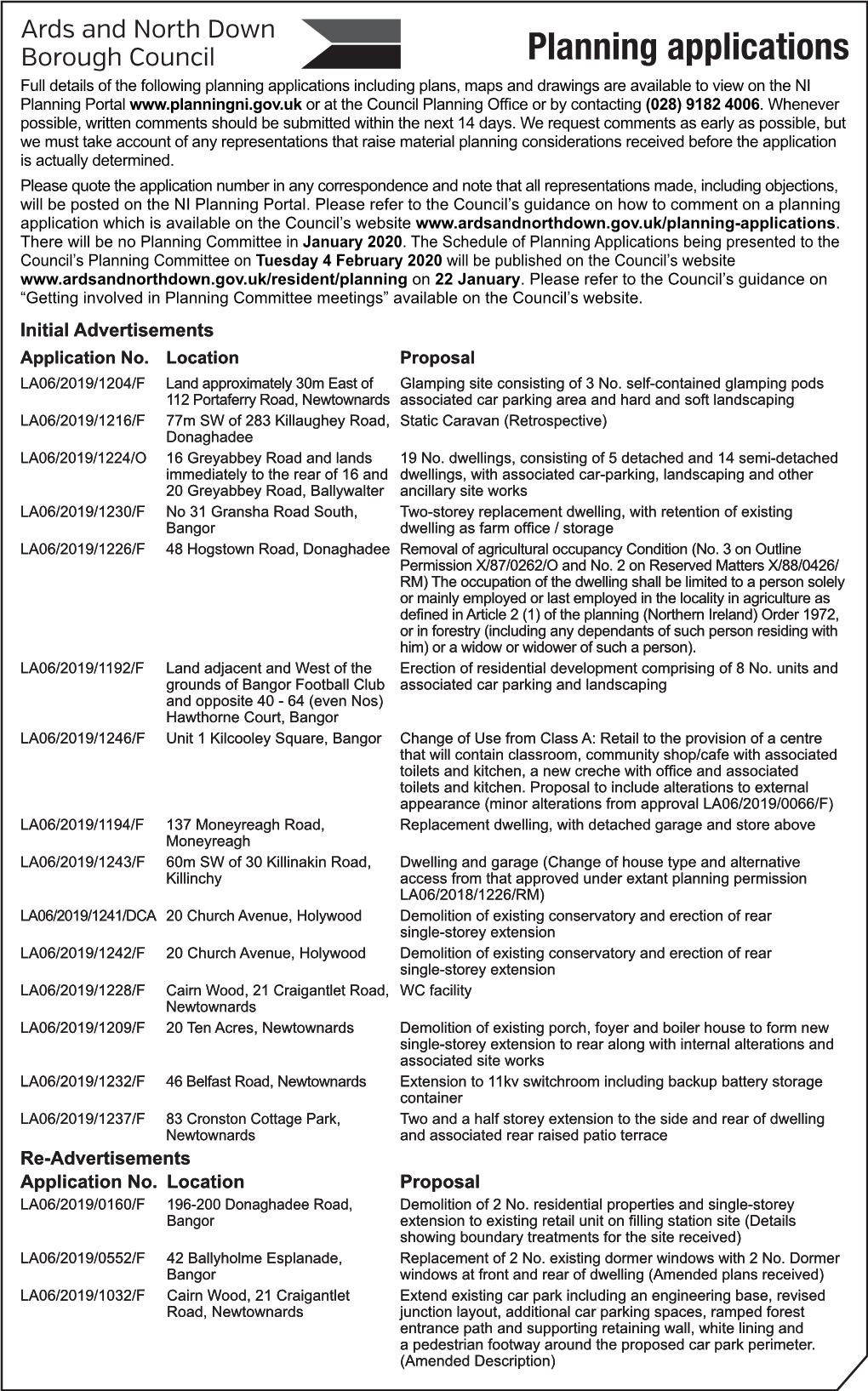 Planning Applications