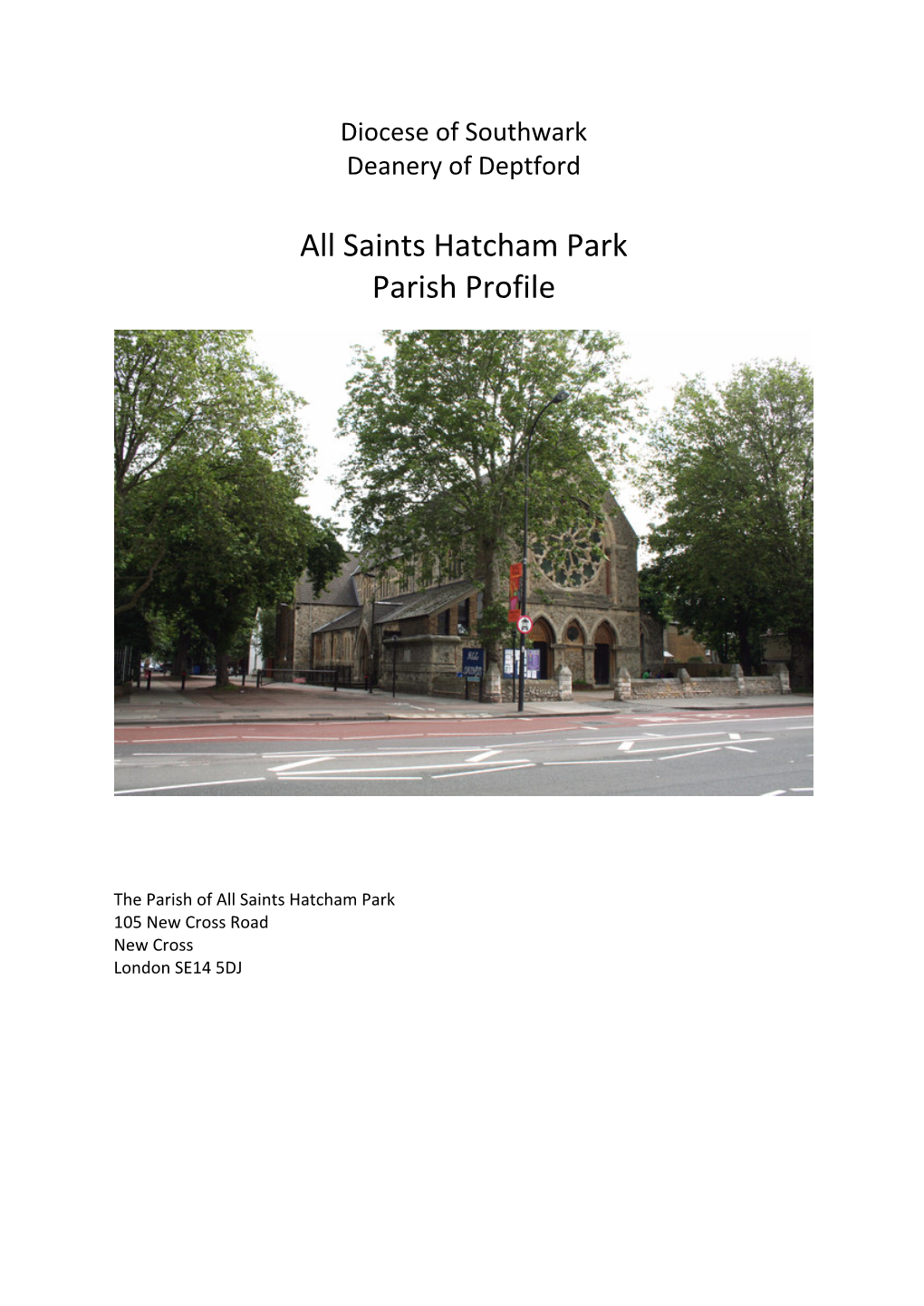 All Saints Hatcham Park Parish Profile