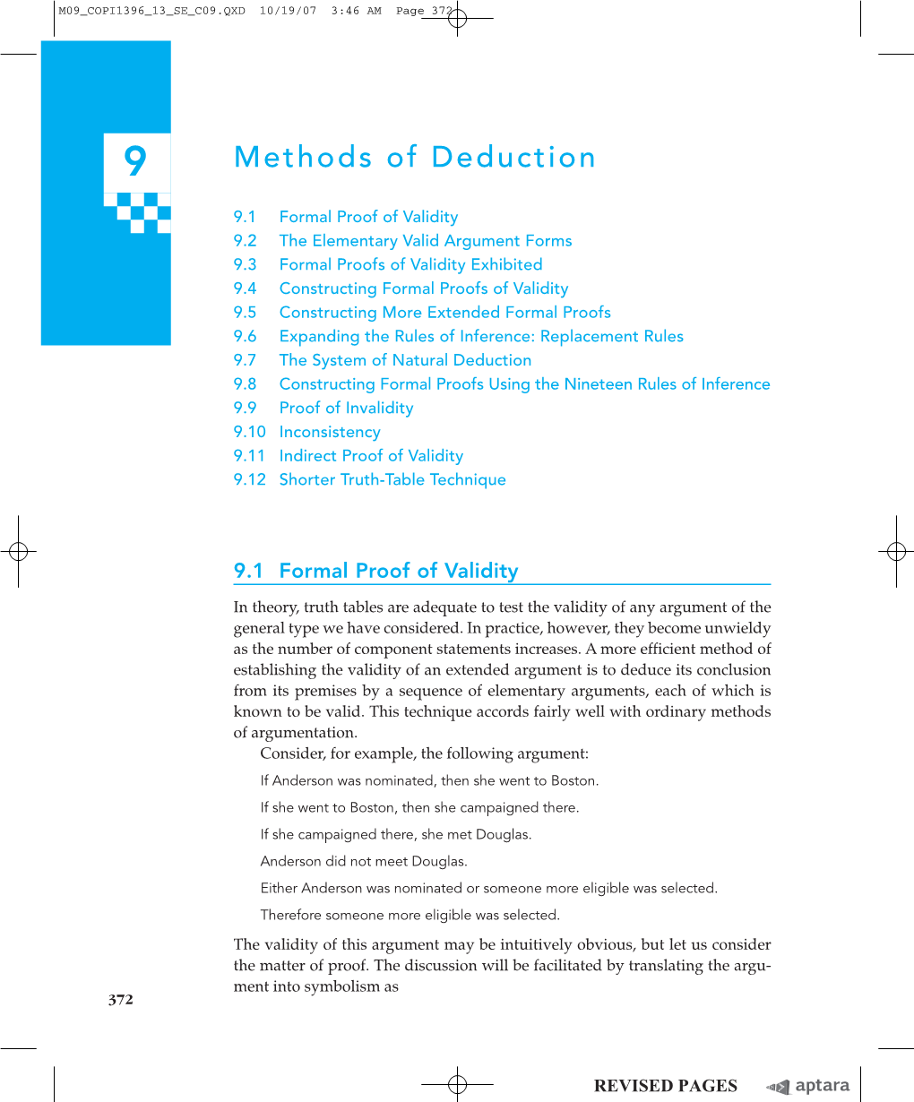 Methods of Deduction