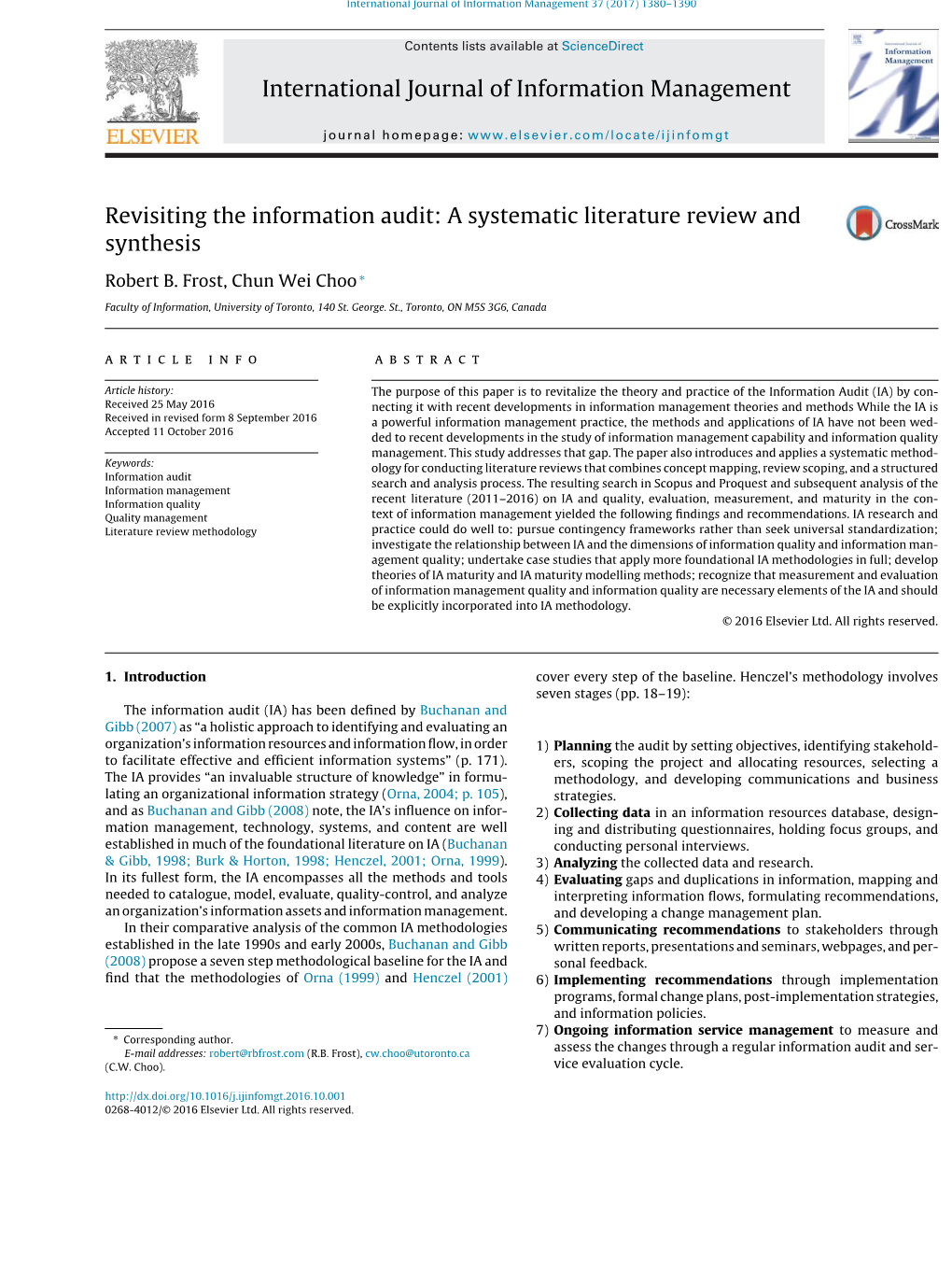 A Systematic Literature Review and Synthesis