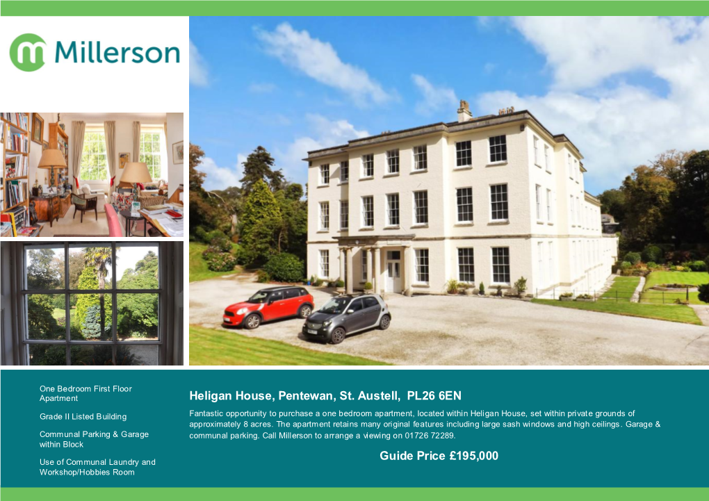 Heligan House, Pentewan, St. Austell, PL26 6EN Guide Price £195,000