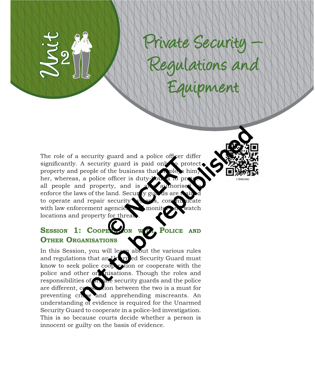 Private Security — Regulations and Equipment 33