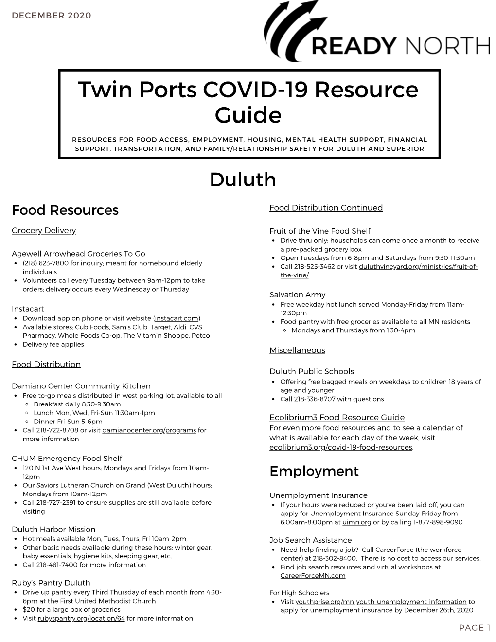 FINAL Twin Ports COVID-19 Resource Guide
