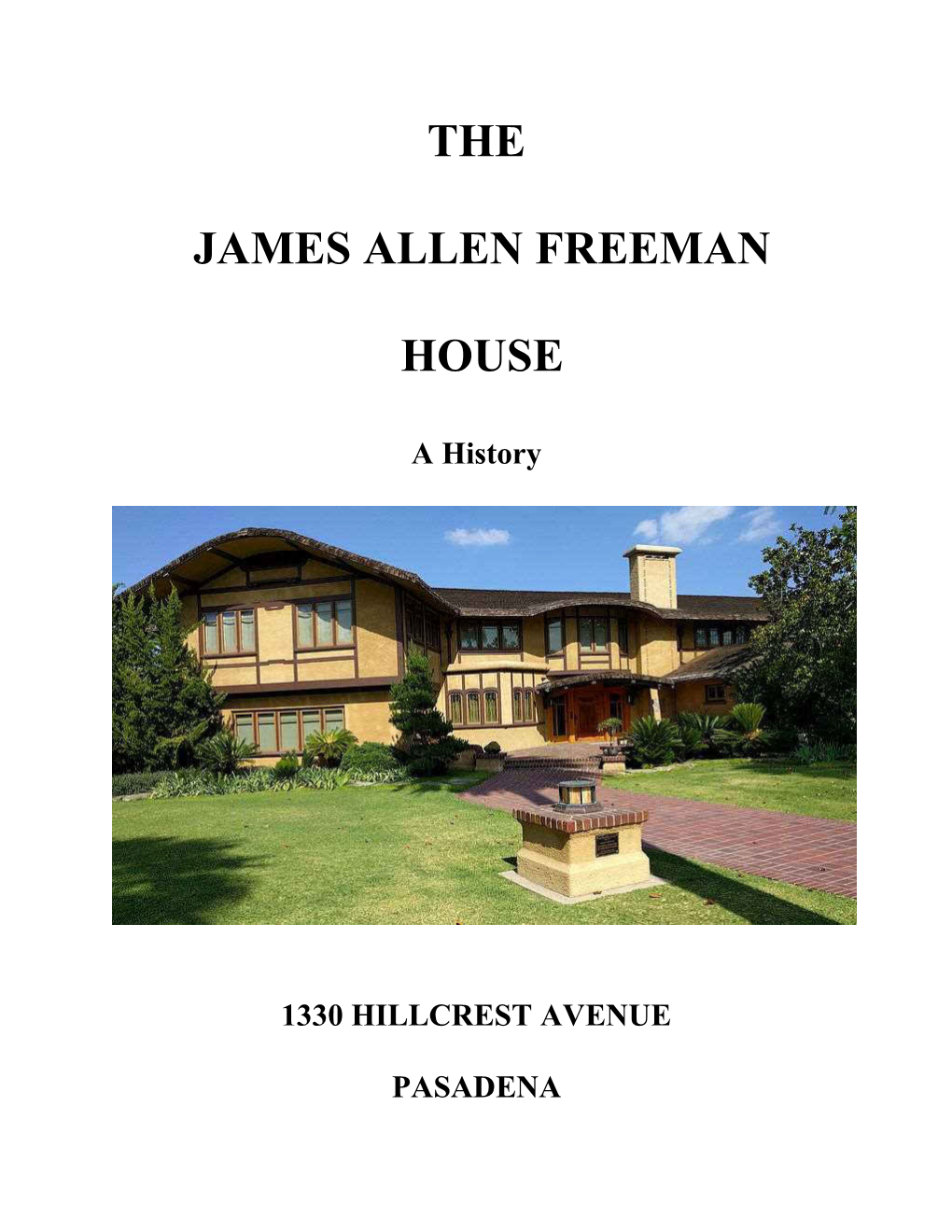 The James Allen Freeman House