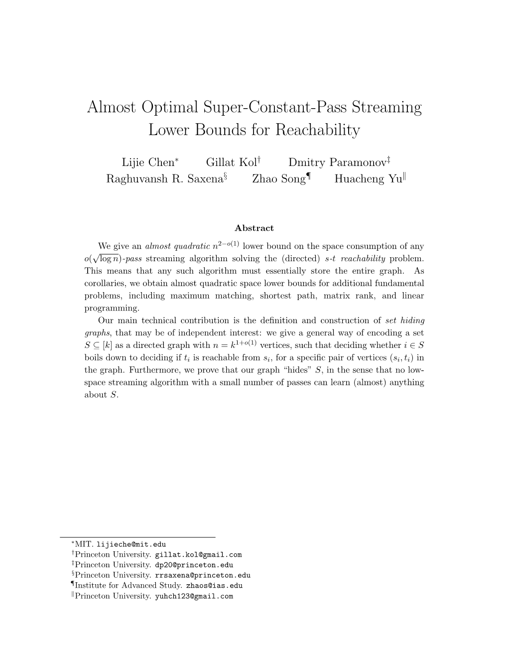 Almost Optimal Super-Constant-Pass Streaming Lower Bounds for Reachability