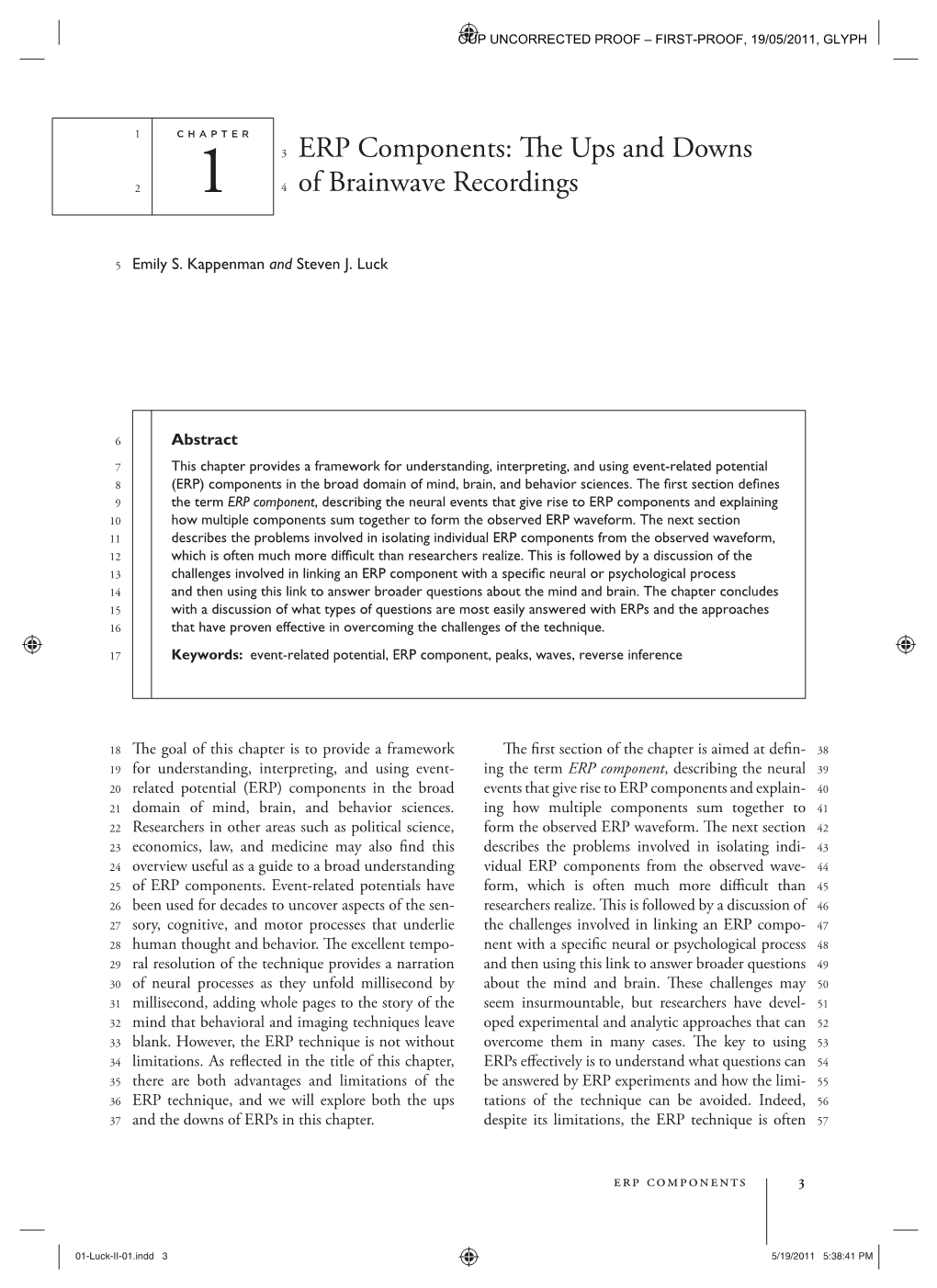 ERP Components: the Ups and Downs of Brainwave Recordings