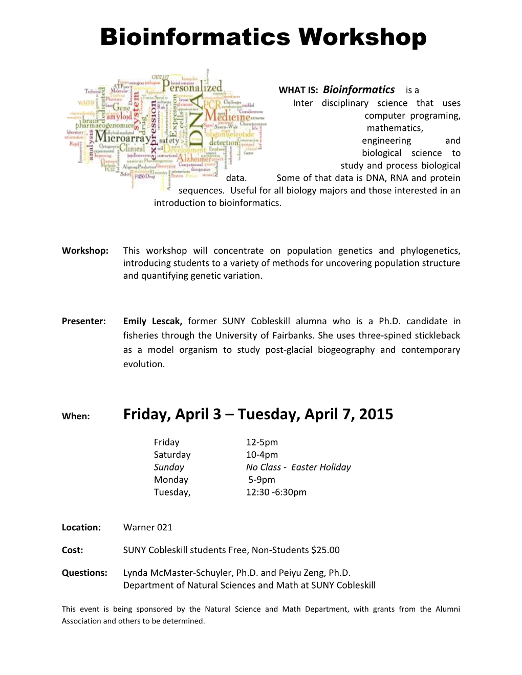 Bioinformatics Workshop