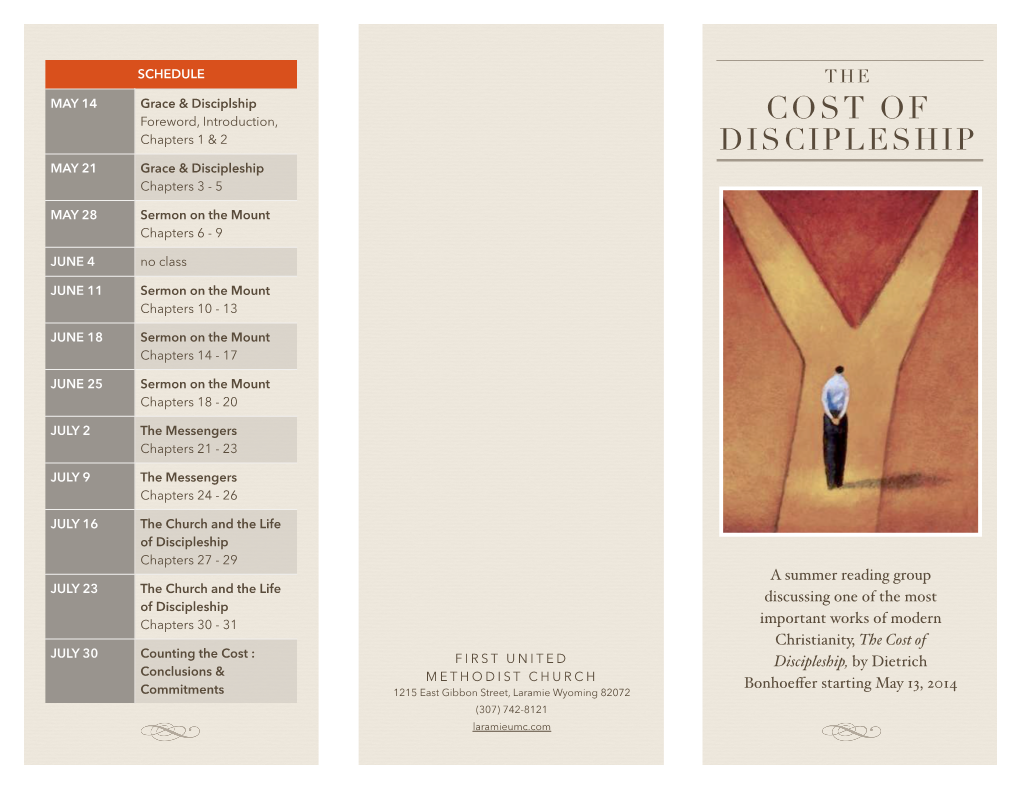 Cost of Discipleship Brochure.Pages