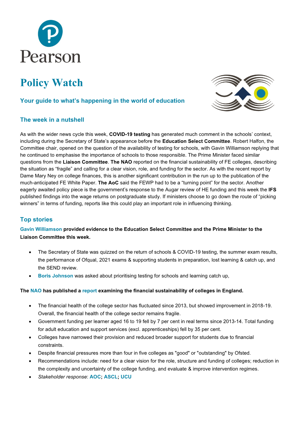 Policy Watch