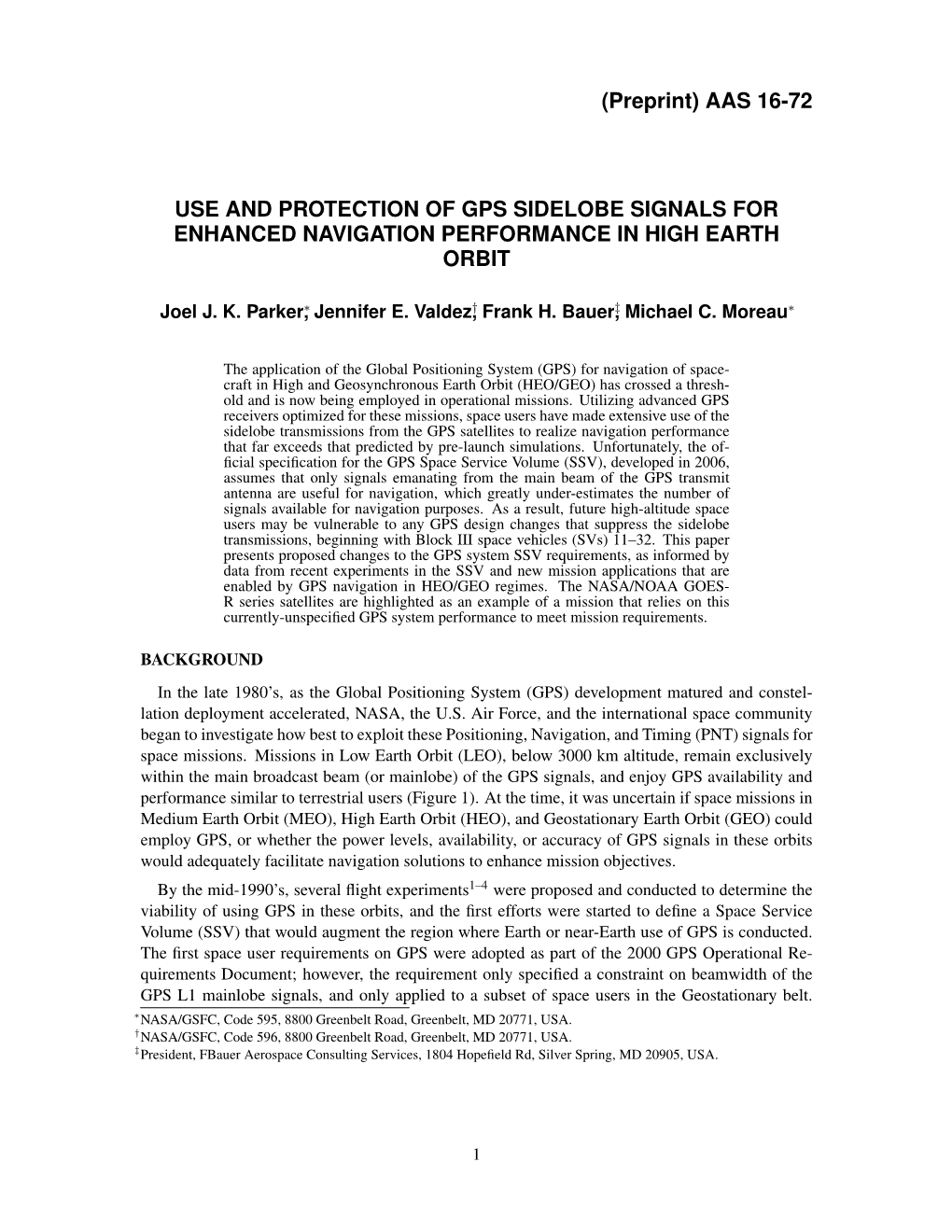 Aas 16-72 Use and Protection of Gps Sidelobe Signals For