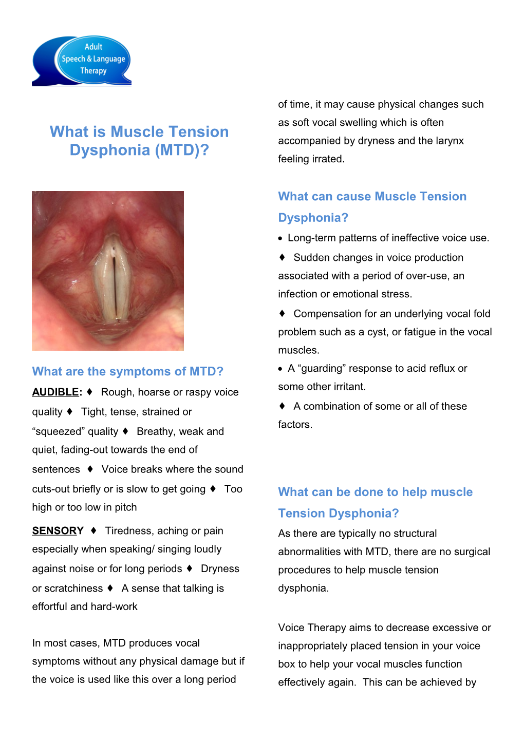 What Is Muscle Tension Dysphonia (MTD)?