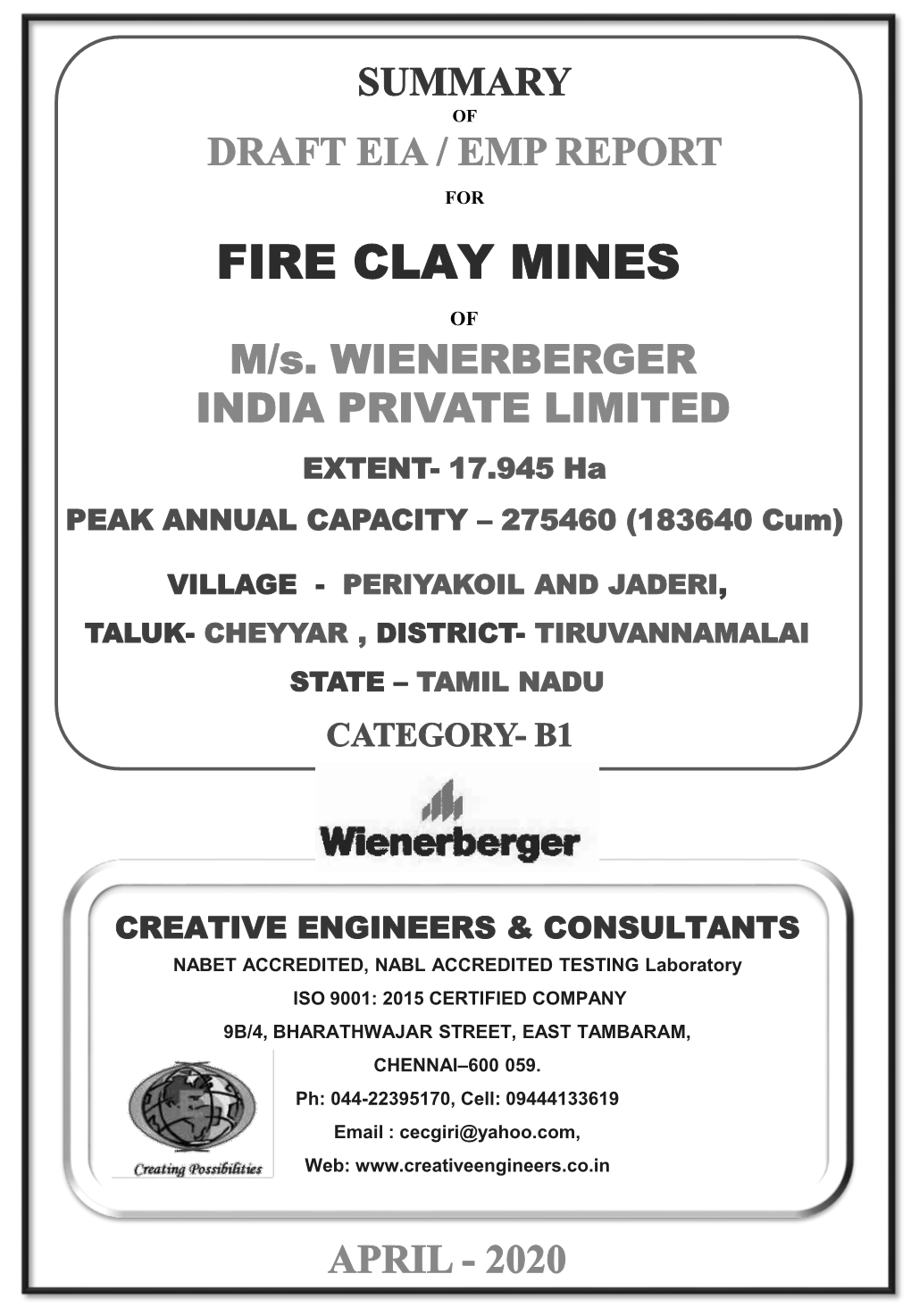 FIRE CLAY MINES of M/S