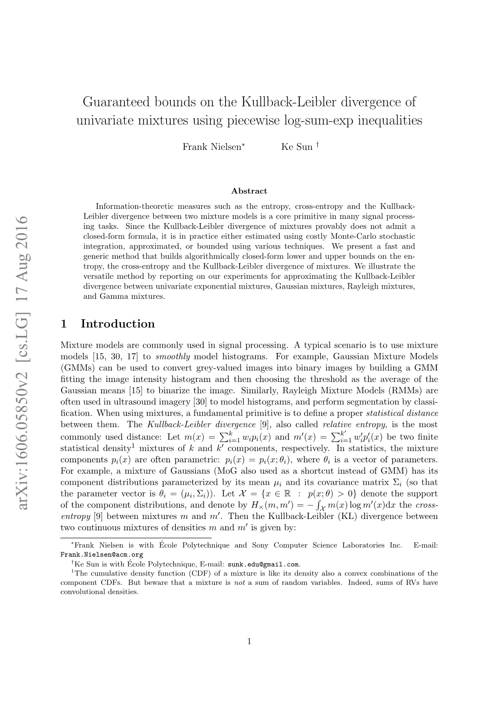 Guaranteed Bounds on the Kullback-Leibler Divergence of Univariate Mixtures Using Piecewise Log-Sum-Exp Inequalities