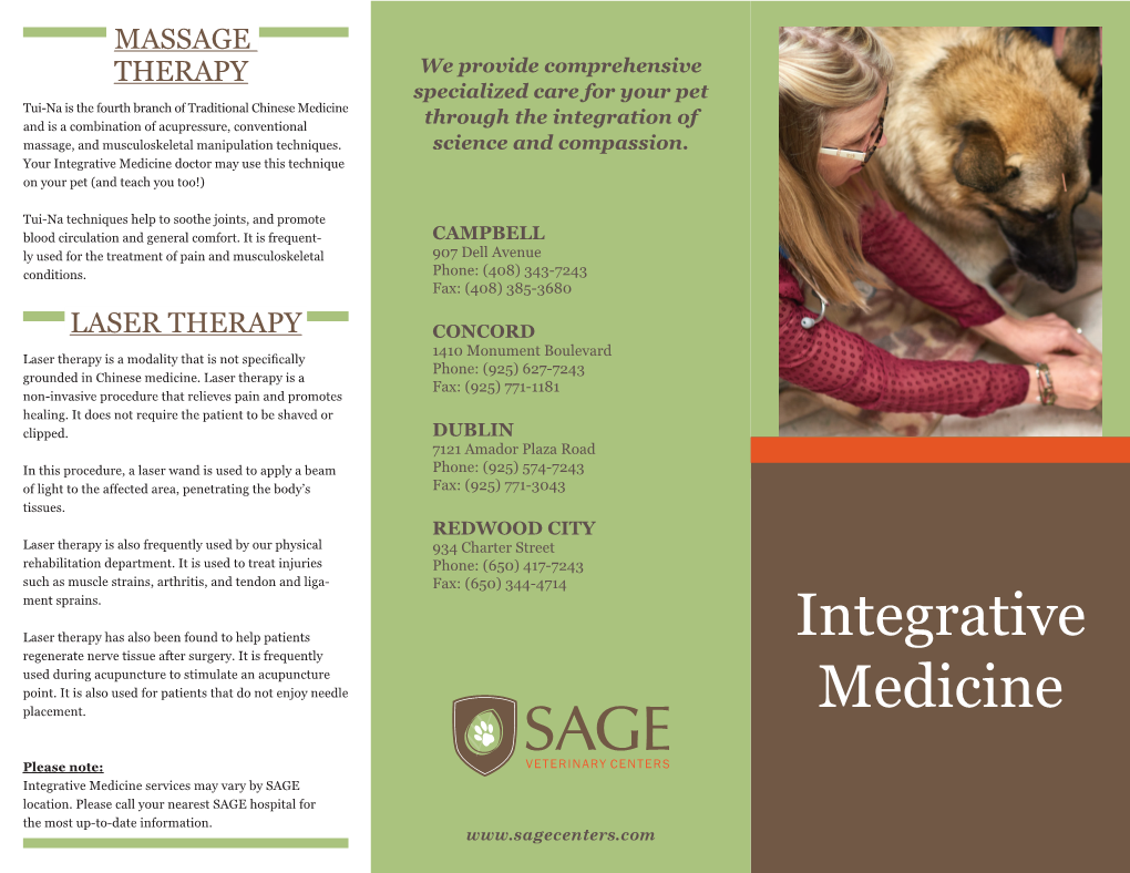 SAGE Integrative Medicine 2019.Indd