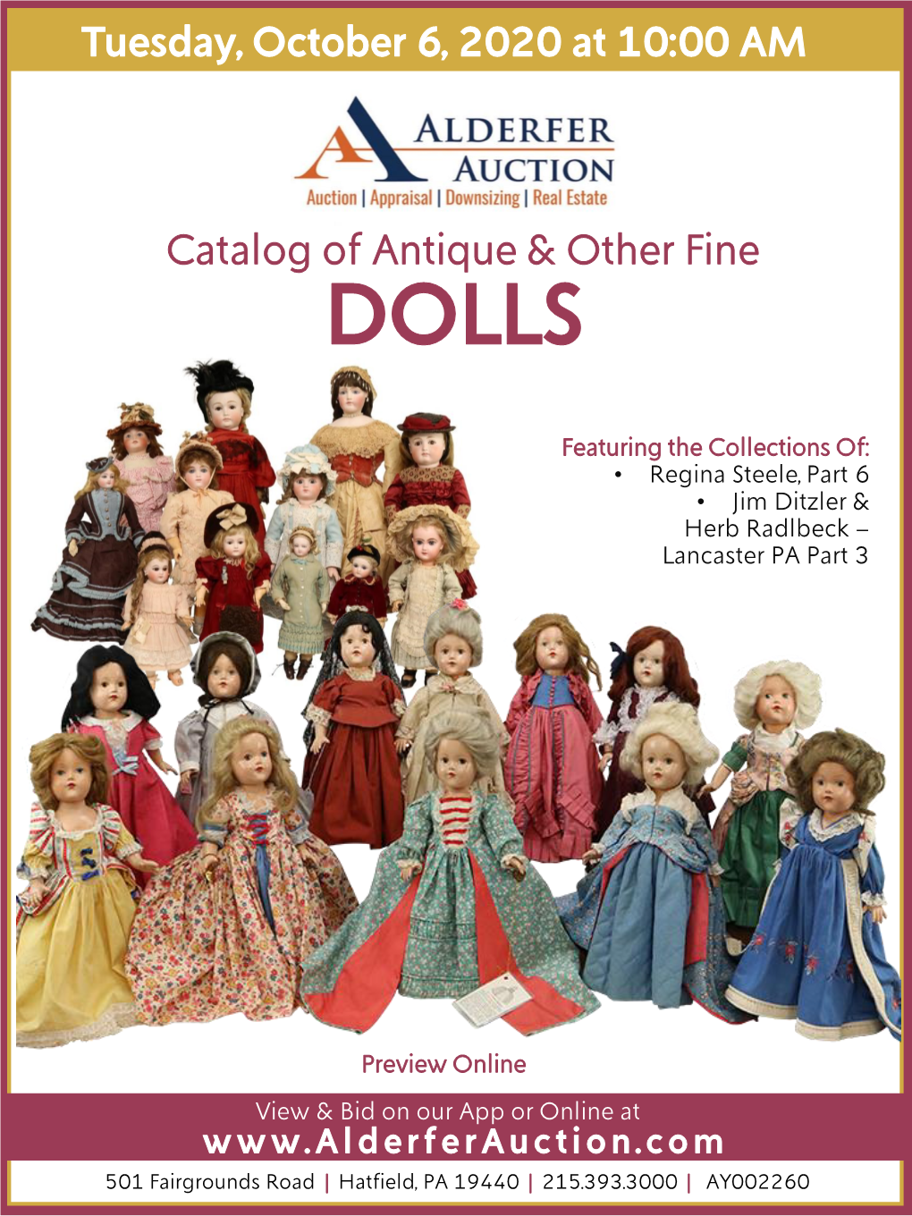 October 6 Catalog of Antique and Other Fine Dolls